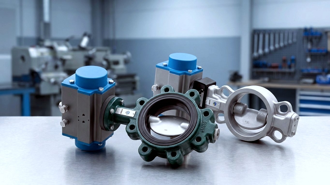 Pneumatic Butterfly Valves with Rotary Actuator