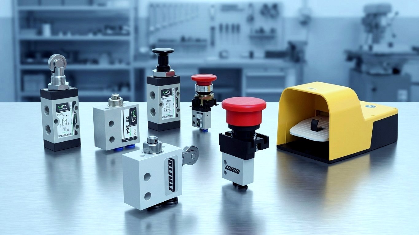 Mechanically Actuated Directional Control Valves – Roller Lever, Cam, Push-Button & Foot Valves