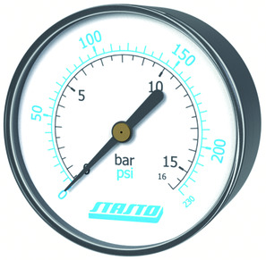 Bourdon tube manometer MA001-50R-10-D