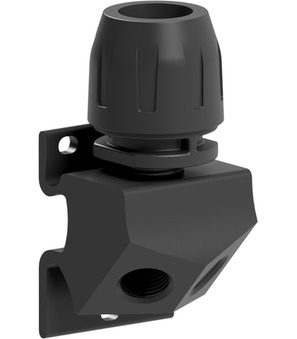 T-Verbinder 45° mit Wandbefestigung 16-1/2"