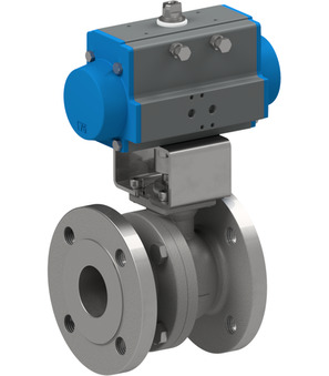 Flanged ball valve with pneumatic actuator BA178-40-S0