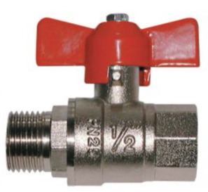 Ball valve made of brass BA186-12-L