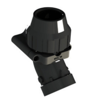 Elbow connector 45° With wall mounting bracket 25-3/4"