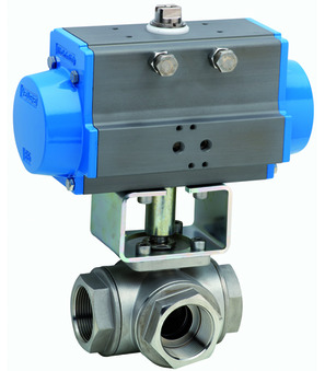 Kugelhahn mit Druckluftdrehantrieb BA037-12-D0
