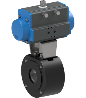 Flanschkugelhahn mit Druckluftdrehantrieb BA043-40-D0-A