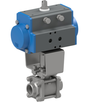Kugelhahn mit Druckluftdrehantrieb BA446-15-S0-AH