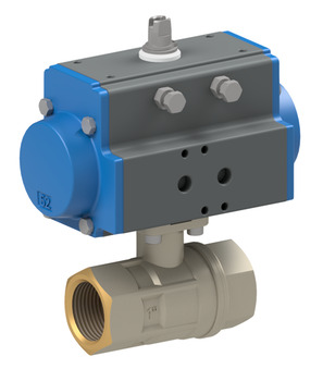 Ball valve with pneumatic actuator BAB1-002-BLTV-D0B-ABS51-C001-22-C002-31-LVCV20-1