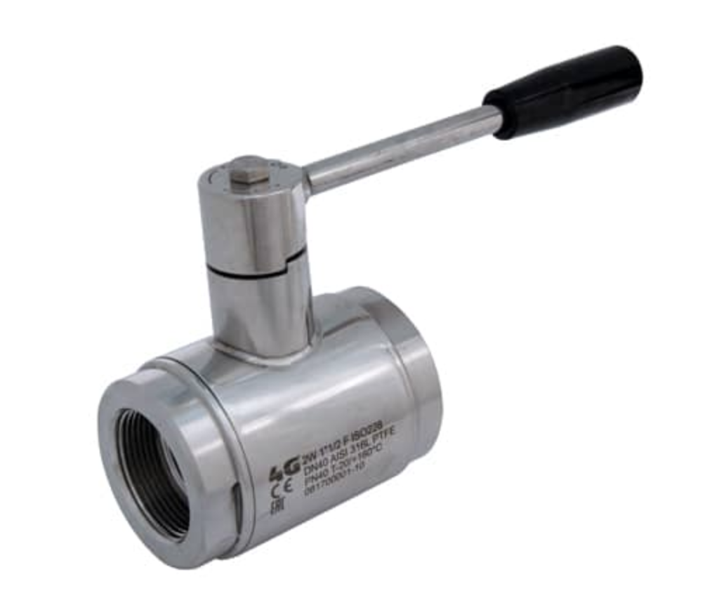 Ball valve made of stainless steel BA125-10N-L-AH