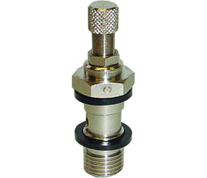 Unidirectional banjo flow control valve M5-vom Gewinde zum Ringstück (abluftseitig)