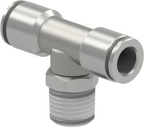 Male stud branch tee swivel PI21C-06-18-N-T-360