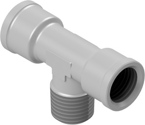 T-adapter Female thread/Male thread/Female thread TH21C-10-N