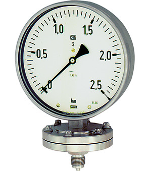 Plattenfedermanometer in Chemieausführung
