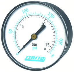 Bourdon tube manometer MA001-50R-4-D