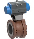 Flanged ball valve with pneumatic actuator BA040-150-S0