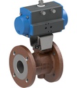 Flanged ball valve with pneumatic actuator BA040-040-S0