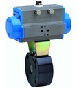 Flanged ball valve with pneumatic actuator BA043-80-S0-A