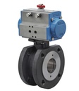Flanged ball valve with pneumatic actuator BA353-100-S0-A