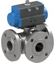 Flanged ball valve with pneumatic actuator BA056-80-SPD0-01