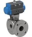 Flanged ball valve with pneumatic actuator BAUA-065-SSTV-D0