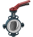 Butterfly valve with hand lever BUW4-080-DSTS-L